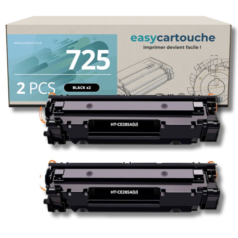 Pack de tóner compatible canon 725 negro lote de 2 Pack de tóner compatible canon 725 negro lote de 2