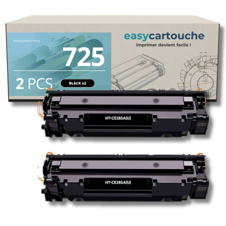 Pack toner compatible Canon 725 Noir Lot de 2