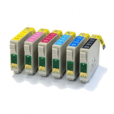 Pack compatible EPSON T080, 6 cartuchos