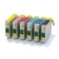 Pack compatible EPSON T080, 6 cartuchos