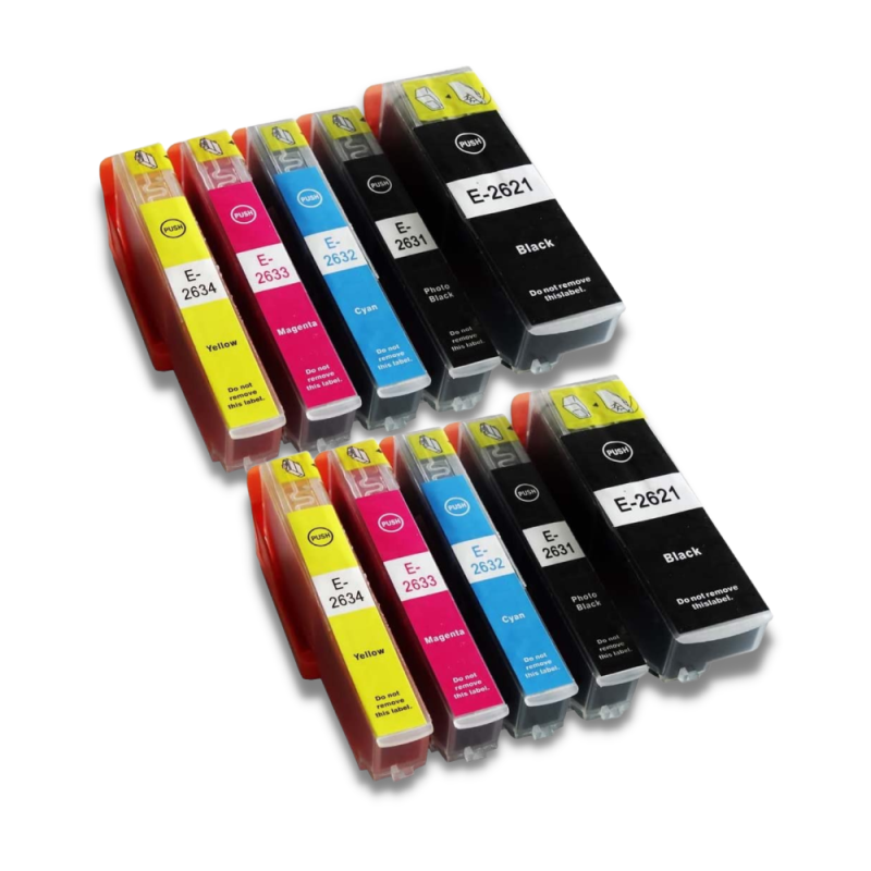Pack 10 cartouches compatibles EPSON T26XL Pack 10 cartouches compatibles EPSON T26XL
