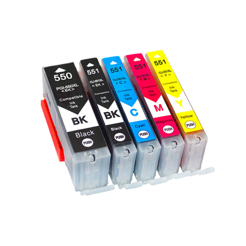 Pack 5 cartouches compatibles CANON PGI550/CLI551 XL Pack 5 cartouches compatibles CANON PGI550/CLI551 XL