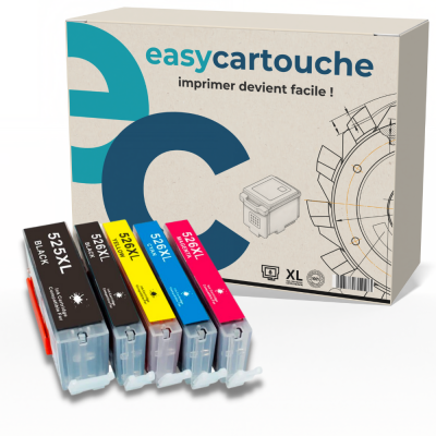 Pack de 5 cartuchos compatibles CANON PGI-525/CLI-526