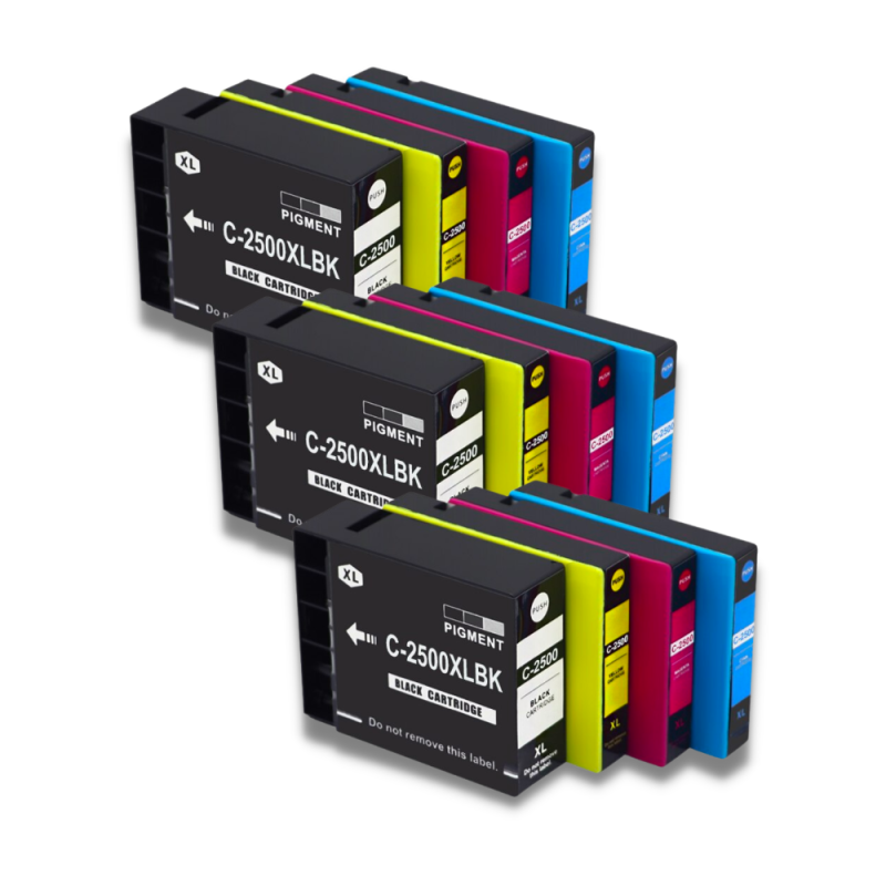 Pack 12 cartouches compatibles CANON PGI-2500XL Pack 12 cartouches compatibles CANON PGI-2500XL