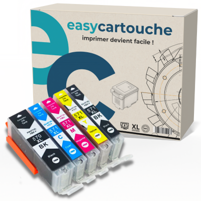 Pack 5 Cartouches Canon PGI-570XL & CLI-571XL | EasyCartouche