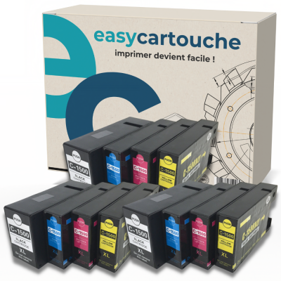 Pack de 12 cartuchos compatibles CANON PGI1500XL