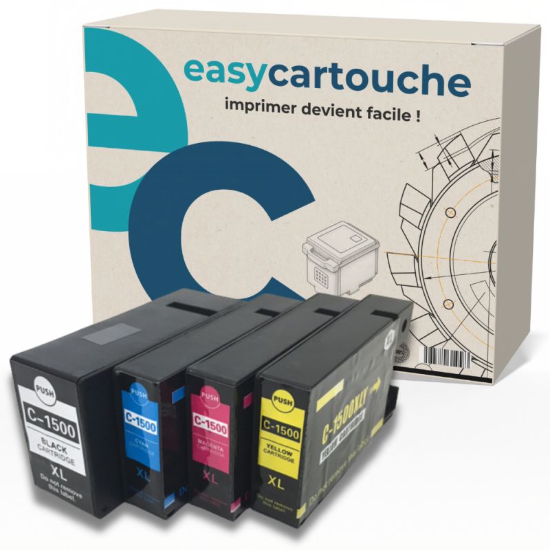 Pack 4 cartuchos compatibles CANON PGI1500XL