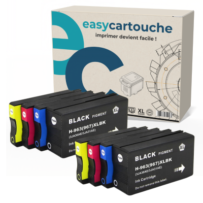 Pack de 8 cartuchos compatibles HP 963XL - Barato