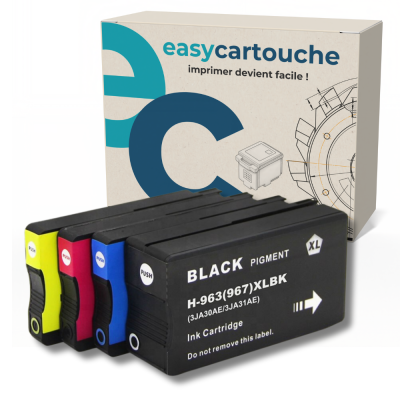 Pack de 4 cartuchos compatibles HP 963XL