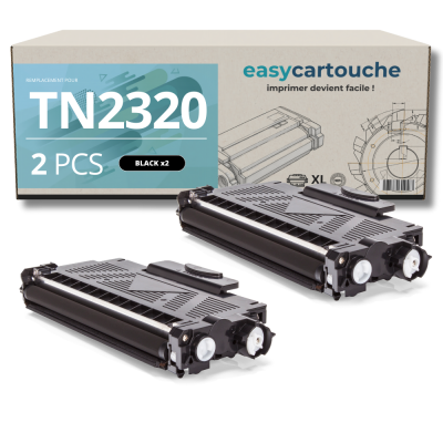 Pack de 2 Toners compatibles BROTHER TN-2320 noir