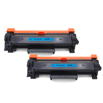 Pack de 2 toners compatibles BROTHER TN-2420 negro