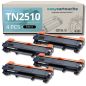 Pack de 4 toners compatibles BROTHER TN2510XL negro