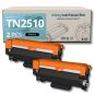 Pack de 2 Tóneres compatibles BROTHER TN2510XL negro