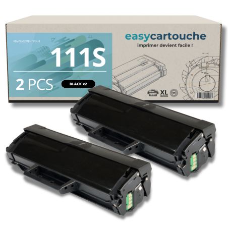 Pack de 2 toners compatibles SAMSUNG 111S noir