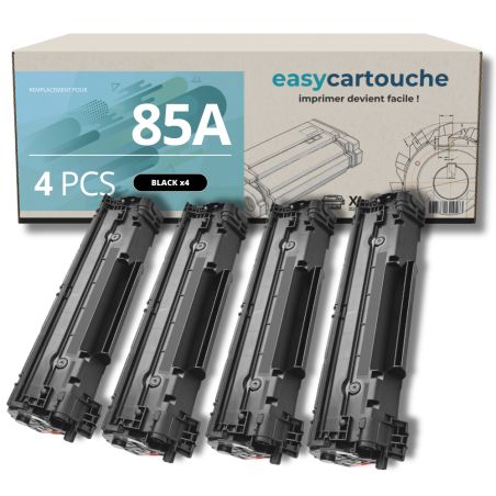 Pack de 4 Toners compatibles HP 85A noir