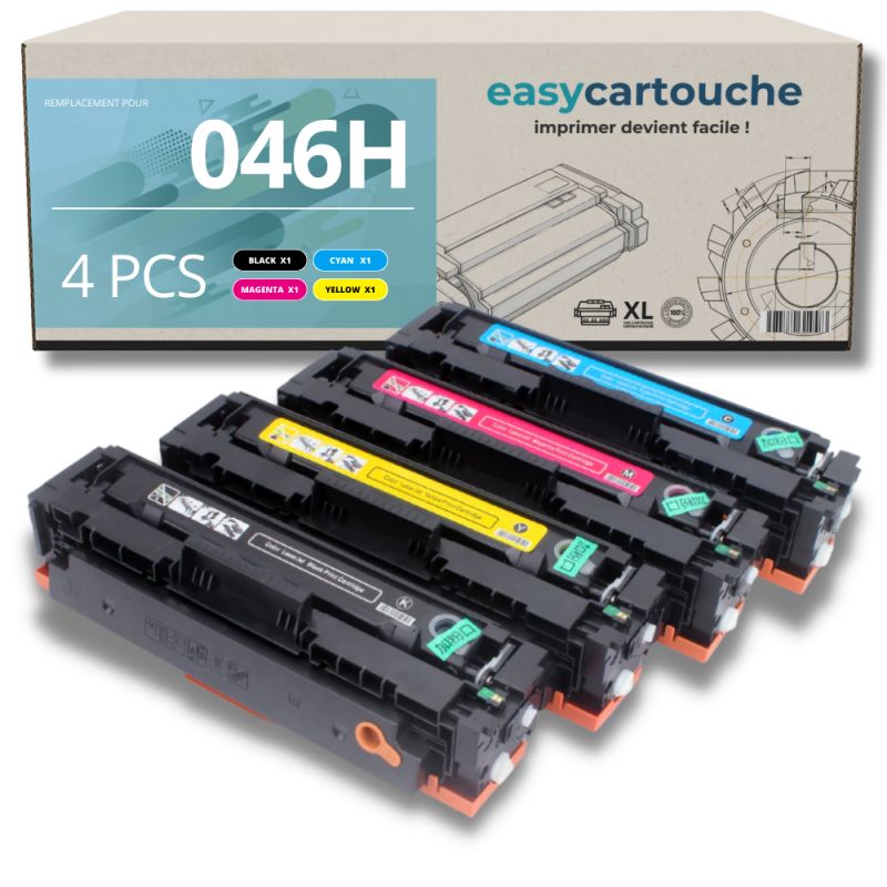 Pack de 4 Tóneres compatibles CANON 046H