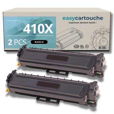 Pack de 2 Toners compatible avec HP 410X noir