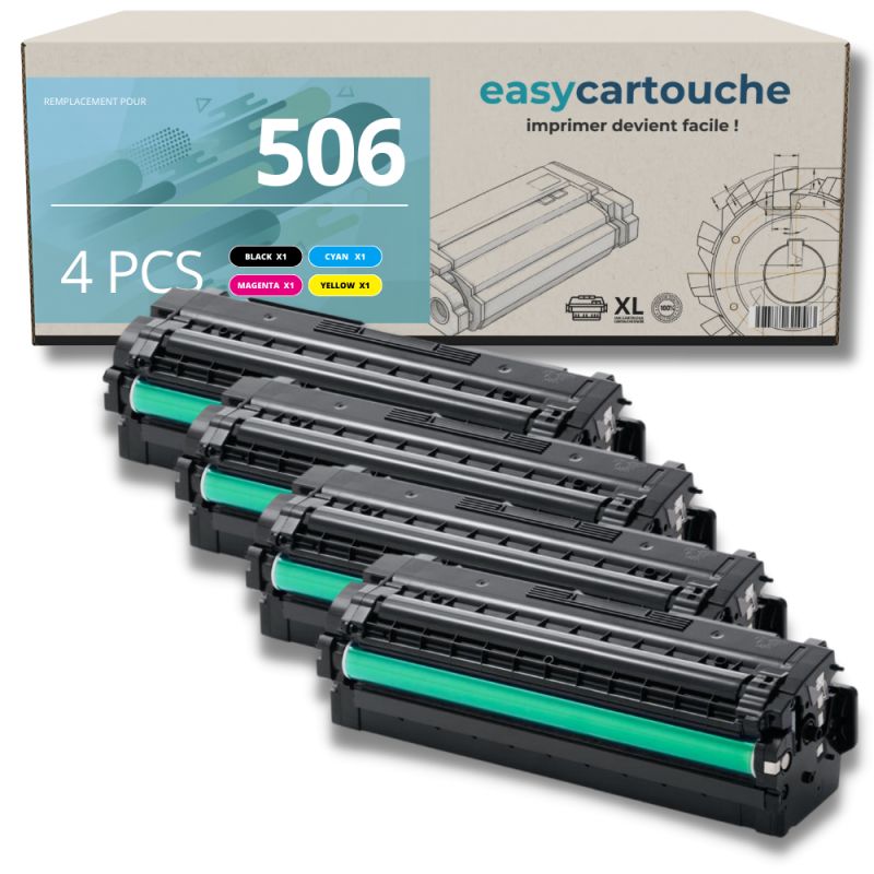 Pack de 4 toners compatibles SAMSUNG CLT-506 (BK c m y) Pack de 4 toners compatibles SAMSUNG CLT-506 (BK c m y)