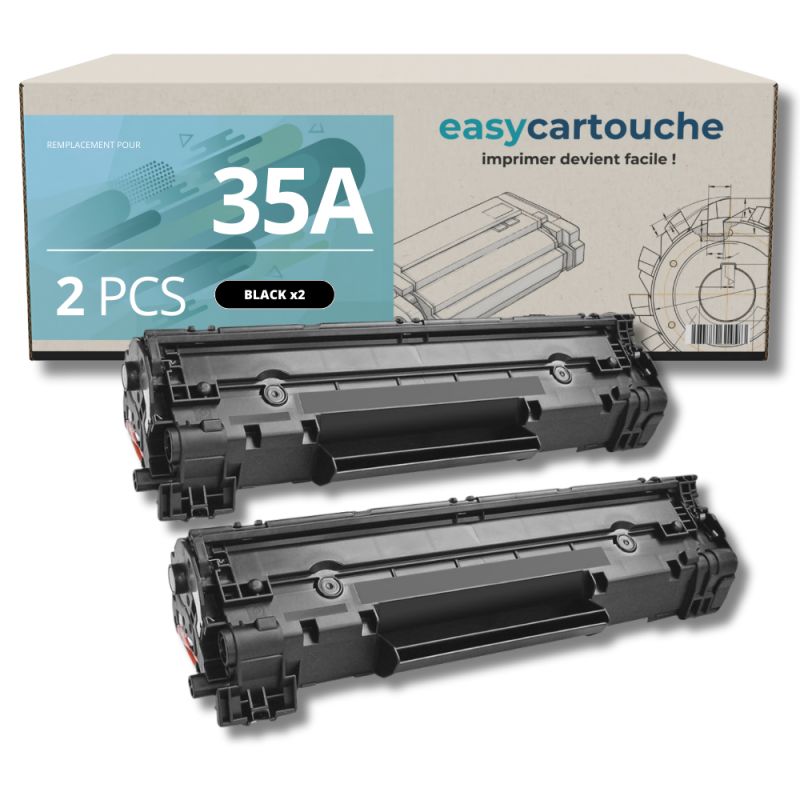 Pack de 2 toners compatibles HP 35A negro Pack de 2 toners compatibles HP 35A negro
