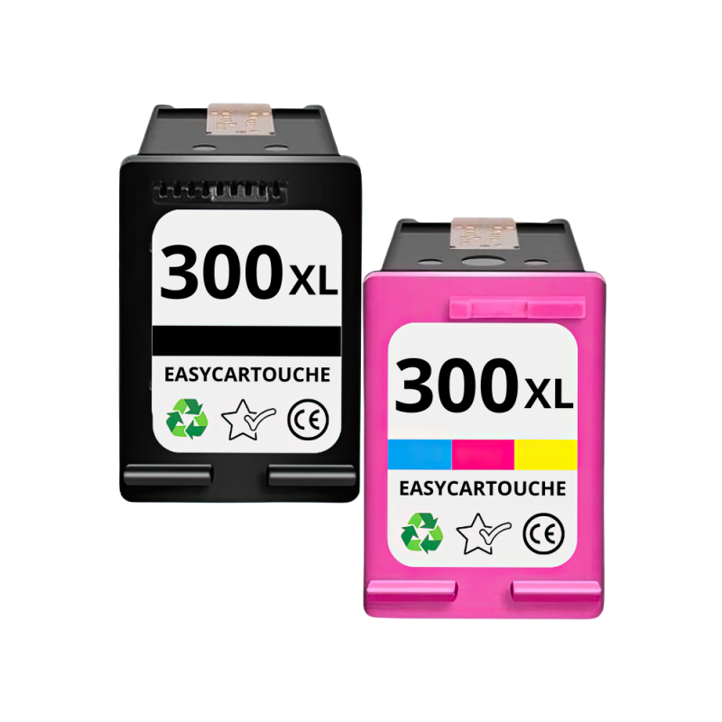 Pack 2 cartouches compatibles HP 300XL noir et couleur Pack 2 cartouches compatibles HP 300XL noir et couleur