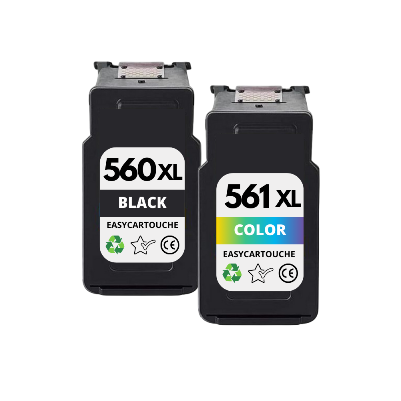Pack 2 cartouches compatibles CANON PG-560XL/CL-561XL Pack 2 cartouches compatibles CANON PG-560XL/CL-561XL