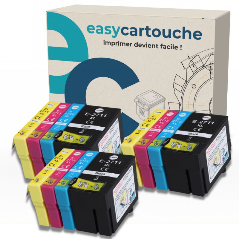 Pack compatible EPSON 27XL, 12 cartuchos