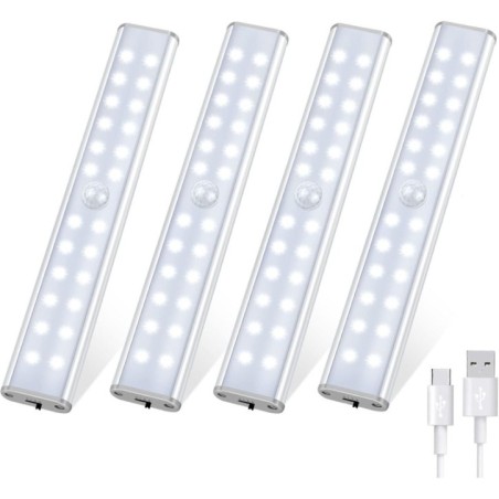 4 Lampes LED 2W à Détecteur de Mouvement