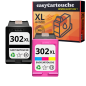 Pack compatible avec HP 302 XL noir et couleur - SANS NIVEAU ENCRE Pack compatible avec HP 302 XL noir et couleur - SANS NIVEAU ENCRE