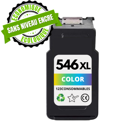 Cartucho compatible CANON CL-546 XL couleur sans niveau d'encre