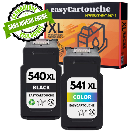 Pack compatible avec CANON PG-540 XL/CL-541 XL noir et couleur - Sans niveau