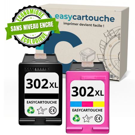 Pack Compatible HP 302 XL: Noir & Couleur, Économie!