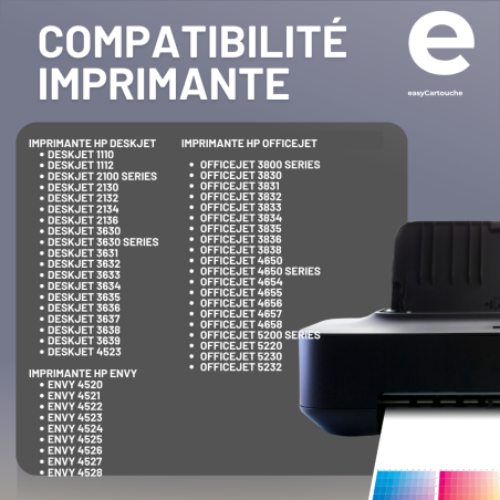 Cartouche compatible HP 302 XL BK noir - SANS NIVEAU ENCRE