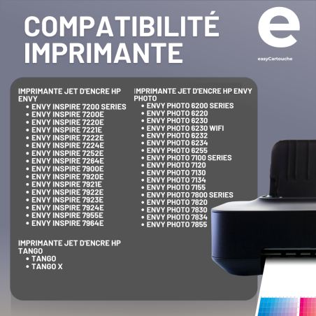 Cartouche compatible HP 303XL noir - SANS NIVEAU ENCRE