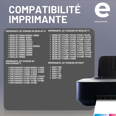 Pack de 2 cartuchos compatibles HP 300XL negro et couleur
