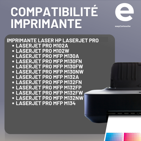 Toner compatible HP 17A noir