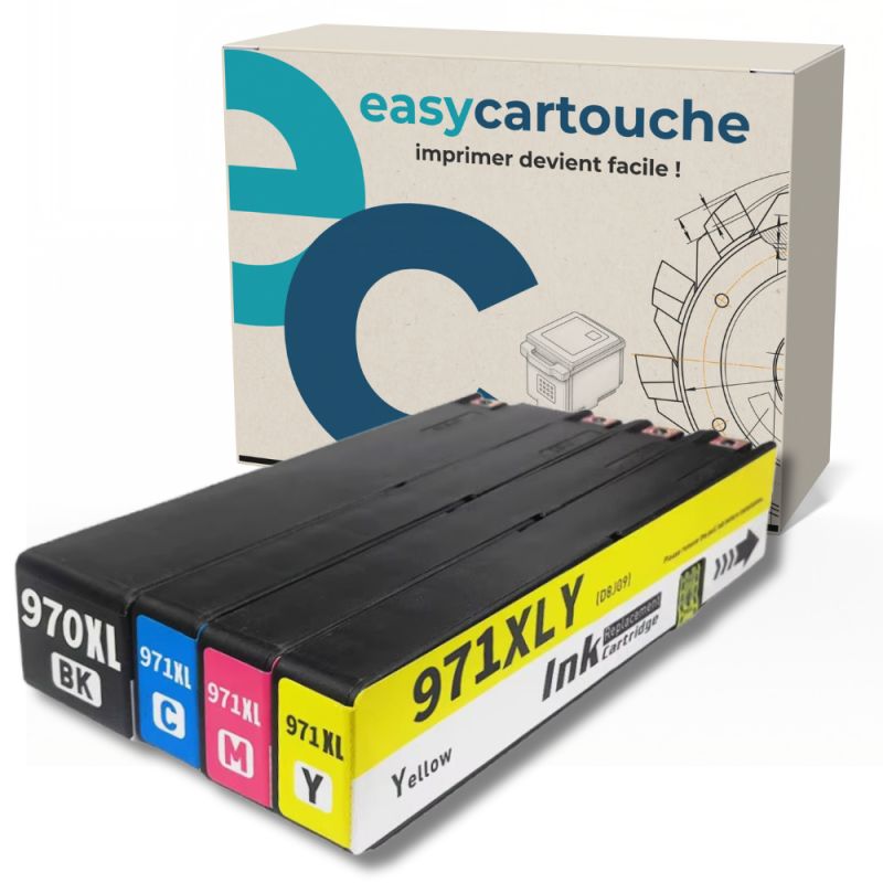 Pack 4 cartuchos compatibles HP 970/971XL