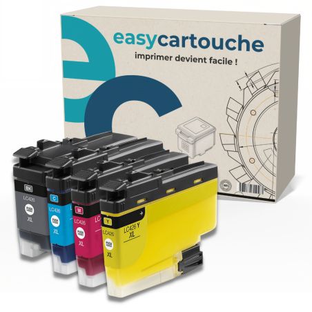 Pack de 4 cartuchos compatibles BROTHER LC426XL Alta capacidad