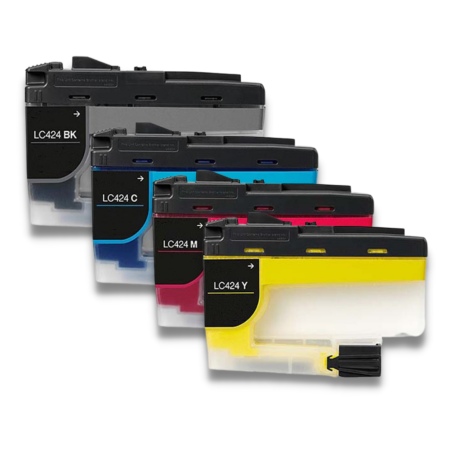 Pack 4 cartouches compatibles BROTHER LC424XL