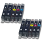 Pack 10 cartouches compatibles CANON PGI-5/CLI-8