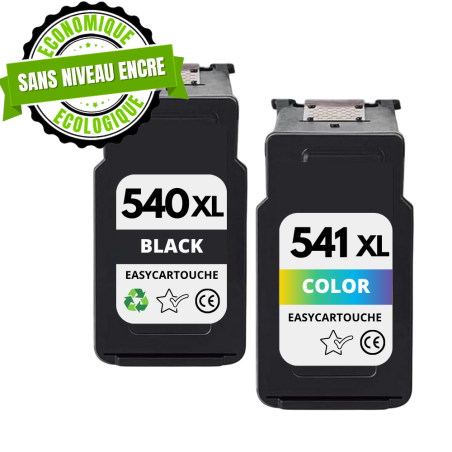 Pack compatible avec CANON PG-540 XL/CL-541 XL noir et couleur - Sans niveau
