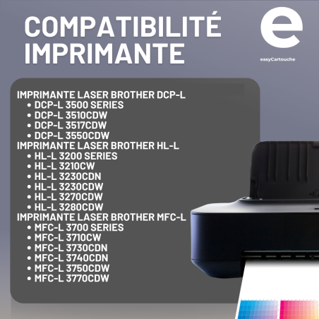 Pack de 4 toners compatible BROTHER TN-247XL