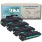 Pack de 4 toners compatibles HP 106A negro