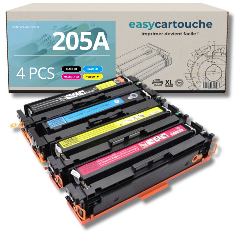 Pack de 4 toners compatibles HP 205A Pack de 4 toners compatibles HP 205A