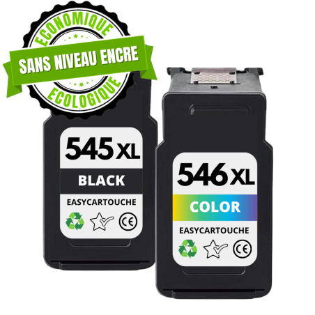 Pack compatible avec CANON PG-545 XL/CL-546 XL - sans niveau