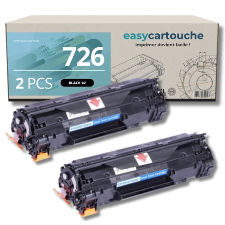 Pack toner compatible Canon 726 Noir Lot de 2