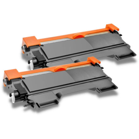 Pack de 2 toner compatibles BROTHER TN-2010 XL noir