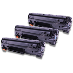 Pack de 3 Toners compatibles HP 44A noir