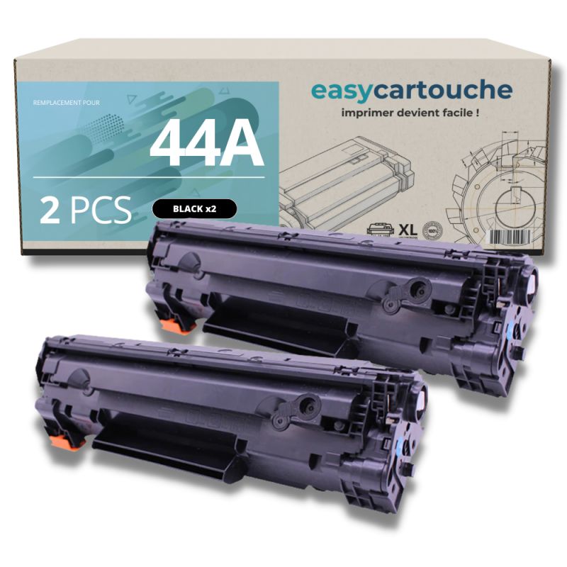 Pack de 2 toners compatibles HP 44A negro