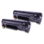 Pack de 2 Toners compatibles HP 44A noir