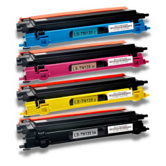 Pack de 4 toners compatible BROTHER TN135 (BK+C+M+Y)